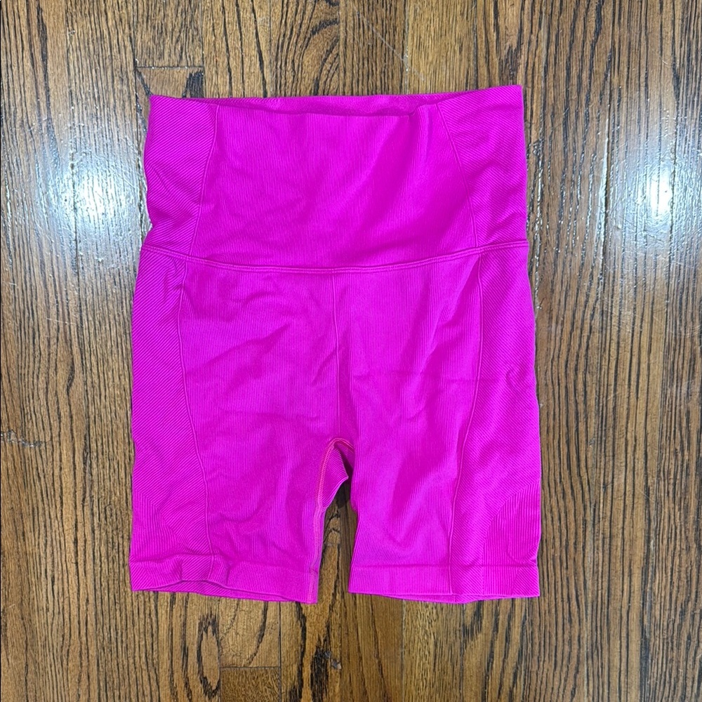 All in Motion Pink Bike Shorts High-Waisted Athletic